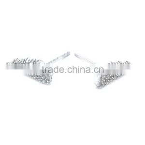 Wholesale Costume Jewelry Fashion 925 Silver Jewellery Angel Wing Ear Studs thumbnail-2