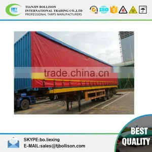 Super Quality Fire Retardant Waterproof Truck Side Curtains Tarpaulin, Durable Printed Container Side Curtain Tarpaulin thumbnail-4