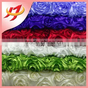 Newly Polyester Satin Rosette Fabric for Wedding Carpet Decoration Wholesale thumbnail-2