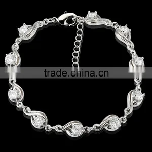 Unique Design Solitaire Cubic Zirconia Bracelet Length Adjustable Jewelry Best Gift for Her thumbnail-4