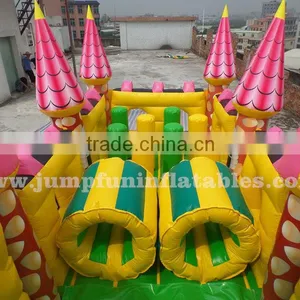 Full Printing Dragon Obstacle Course for Children,Hot Rental Inflatable Bouncy Castle/Jumping House Adventure thumbnail-3