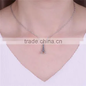 S167 Globalwin Chinese Imports Wholesale Silver Eiffel Tower Charm Pendant thumbnail-4