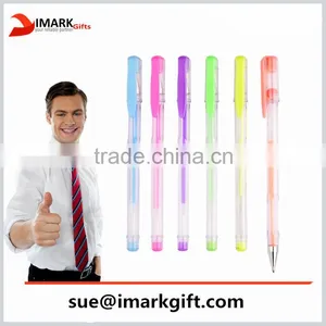 Colorful Glitter Gel Ink Pen Transparent Plastic Gel Pen thumbnail-1