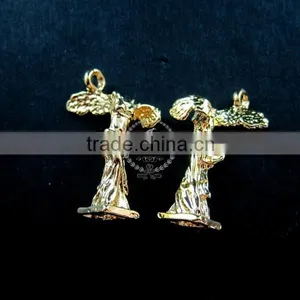 15x20mm Statue of the Winged Victory of Goddess Samothrace 14K Light Gold Plated Brass DIY Pendant Charm Supplies 1850191 thumbnail-2