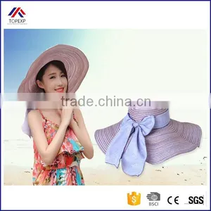 High Quality Summer Beach Wide Brim Lady's Vacation Adjustable Floppy Hat thumbnail-1