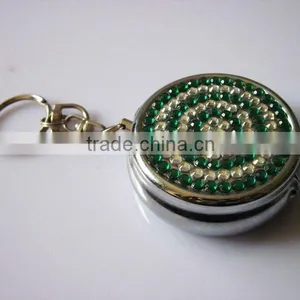 Mini Metal Ashtray, Portable Pocket Ashtray With Crystal thumbnail-1