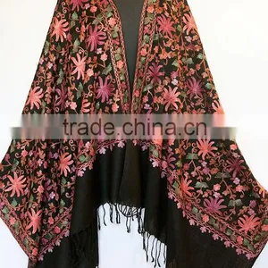 Winter Shawls,Beautiful Embroidered Pashmina Shawl,Ladies Shawls 2015 thumbnail-1