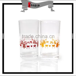 Glass Cups With Christmas Ring Christmas Deer Printing thumbnail-3