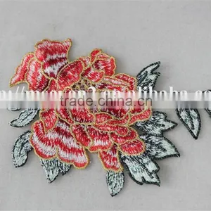 Hot Sales Large Sew on Patches Embroidery Christmas Patch Rose Pattern for Dress thumbnail-5