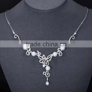 Fashion Dubai Custom Pearl Jewelry Set With Rhodium Plated thumbnail-4