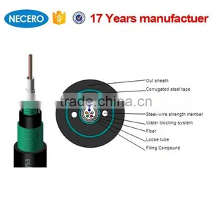 Multi Mode 4 Core Outdoor Direct Buried Amored Fiber Optic Cable thumbnail-1
