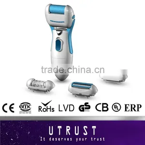 2015 Newest 4 in 1 Colorful Battery Rechargeable Electric Face Hair Epilator thumbnail-1
