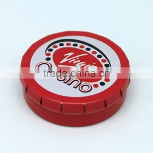 Fashion Popular Small Round Empty Round Pill Mint Click Clack Tin Box Wholesale thumbnail-1