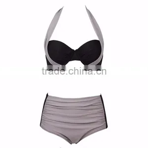 Women's Bandage Cris Cross Swimwear Push Up Bating Suit High Waist Bikini thumbnail-1