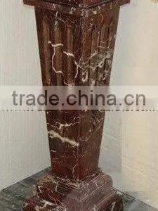 NATURAL RED ZEBRA MARBLE PEDESTALS thumbnail-6