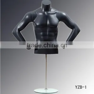 Cheap Realistic Adjustable Half Body Torso Male Mannequins on Sale thumbnail-1
