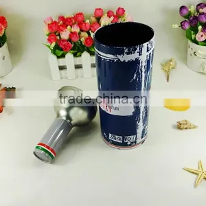 Recyclable Round Tall Alcohol Metal Tin Container thumbnail-3