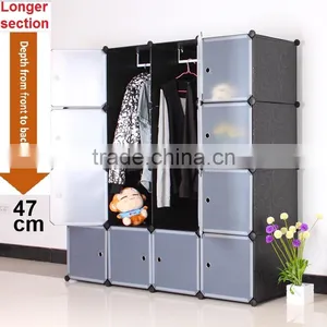 DIY Plastic Bookshelf Closet Wardrobe Cabinet Bathroom Shelf Shoe Rack thumbnail-2