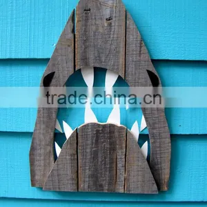 Rustic Wooden Shark Wall Art thumbnail-4