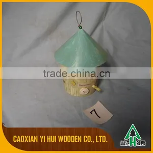 Colorized Dome Wooden Bird House Feeder thumbnail-5