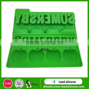 FDA Personalized Apple Shape Silicone Ice Cube Tray,Ice Cube Tray thumbnail-2