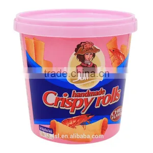 Cheap IML Logo Design Plastic Biscuit Box, Round Biscuit Container With Lid Packaging Suppliers thumbnail-2