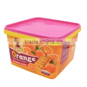 2.5L Custom IML Plastic Crackers Container,Plastic Biscuit/Pet Food Packaging Tub thumbnail-3