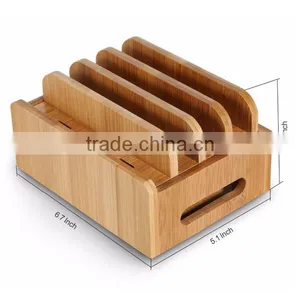 Personalized Desktop Mobile Phone Charging Bracket, Creative Wooden Storage Box thumbnail-1