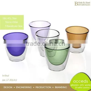 Pretty Drinking Glass Cup With No Handle thumbnail-4