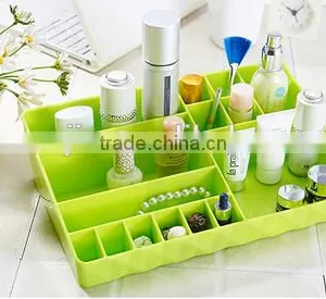Wholesale Stock Small Order Desktop 15 Lattices Cosmetic Plastic Storage Box thumbnail-3