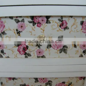 Modern Design White Wooden Cabinet With Wicker Drawers thumbnail-1