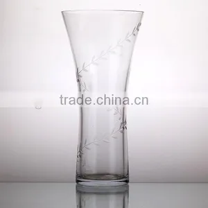 Tall Cube Glass Vase With Decorative Flowers thumbnail-6