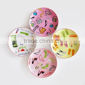 Round Shape Porcelain Plate With Gold Decal,porcelain Dishes With Gold Printing,gold Design Plate Set thumbnail-2