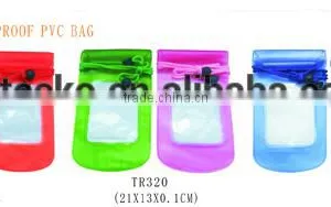 Different Colors Waterproof PVC Mobile Phone Pouch With Lanyard thumbnail-1