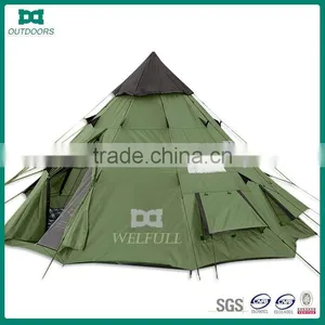Green Steel Pole Teepee Tents for Sale thumbnail-1