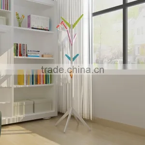 New Design MDF DIY Tree Shaped Coat Rack Stand Colorful Wall Coat Rack Clothes Hanger Rack Wholesale thumbnail-6