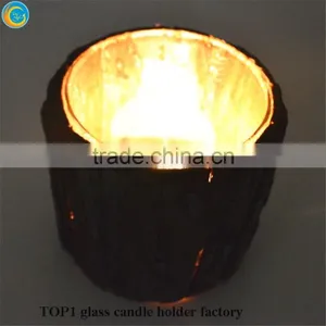 Glass Candle Votives With Wood Cover thumbnail-5