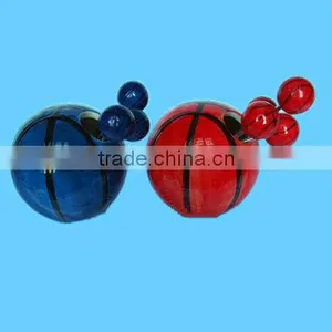 Basketball Shape Stainless Steel Fruit Fork Ceramic Holder thumbnail-1