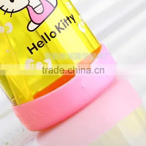 Pink Lid Plastic Baby Bottle Eco-friendly Clear Baby Bottle With Straw thumbnail-6