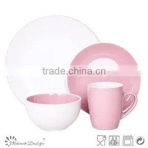 Blue and White Eco Round Glazed Western Dinner Set thumbnail-3