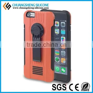 Plastic PC+Silicone Phone Protective Phone Cases With Stand Cases thumbnail-6