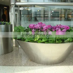 Marine Grade Stainless Steel Large Floor Decorative Vase thumbnail-1