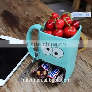 Creative Square Shape Biscuit Mug With Funny Face thumbnail-3