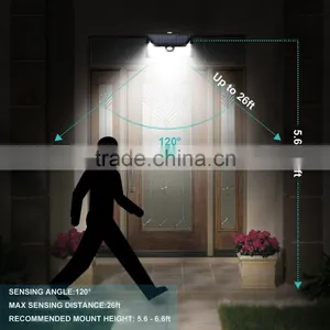 44 LED Solar Security Light With 5 LEDs Both Side, 120 Degree Wide Angle Motion , Outdoor Waterproof Led Street Light thumbnail-6