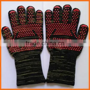 Anti Cut Extreme Heat Resistant BBQ Gloves 932F Silicone BBQ Grill Cooking Gloves Oven Mitts thumbnail-1