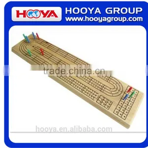 Wood 3 Track Cribbage Board thumbnail-1