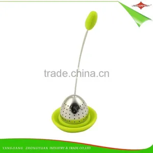 ZY-E3141 Wholesale Silicone Tea Infuser Potted Plant 100% Silicone Making Tools With Holder Tea Bag thumbnail-1