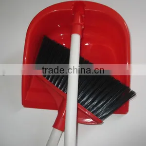 Plastic Broom and Dustpan Set thumbnail-1