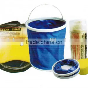 4 Pcs Car Cleaning Kit With Flodable Bucket thumbnail-1