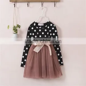 2016 Long-sleeve Frock Baby Girls Dress for Children Kids Toddler Princess Casual Clothing Dresses for Girl Wear Party Clothes thumbnail-4